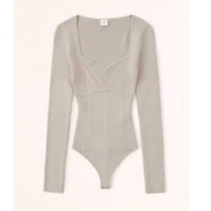 Abercrombie & Fitch Corset Sweetheart Sweater Bodysuit